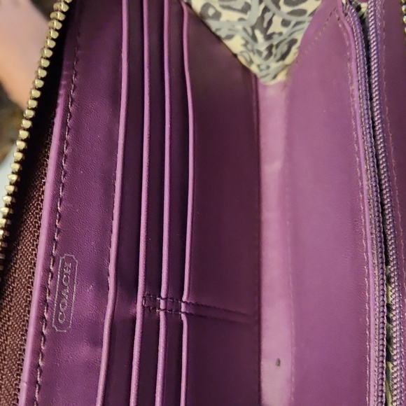 Coach Poppy Raspberry Wallet Wristlet - Picture 7 of 10